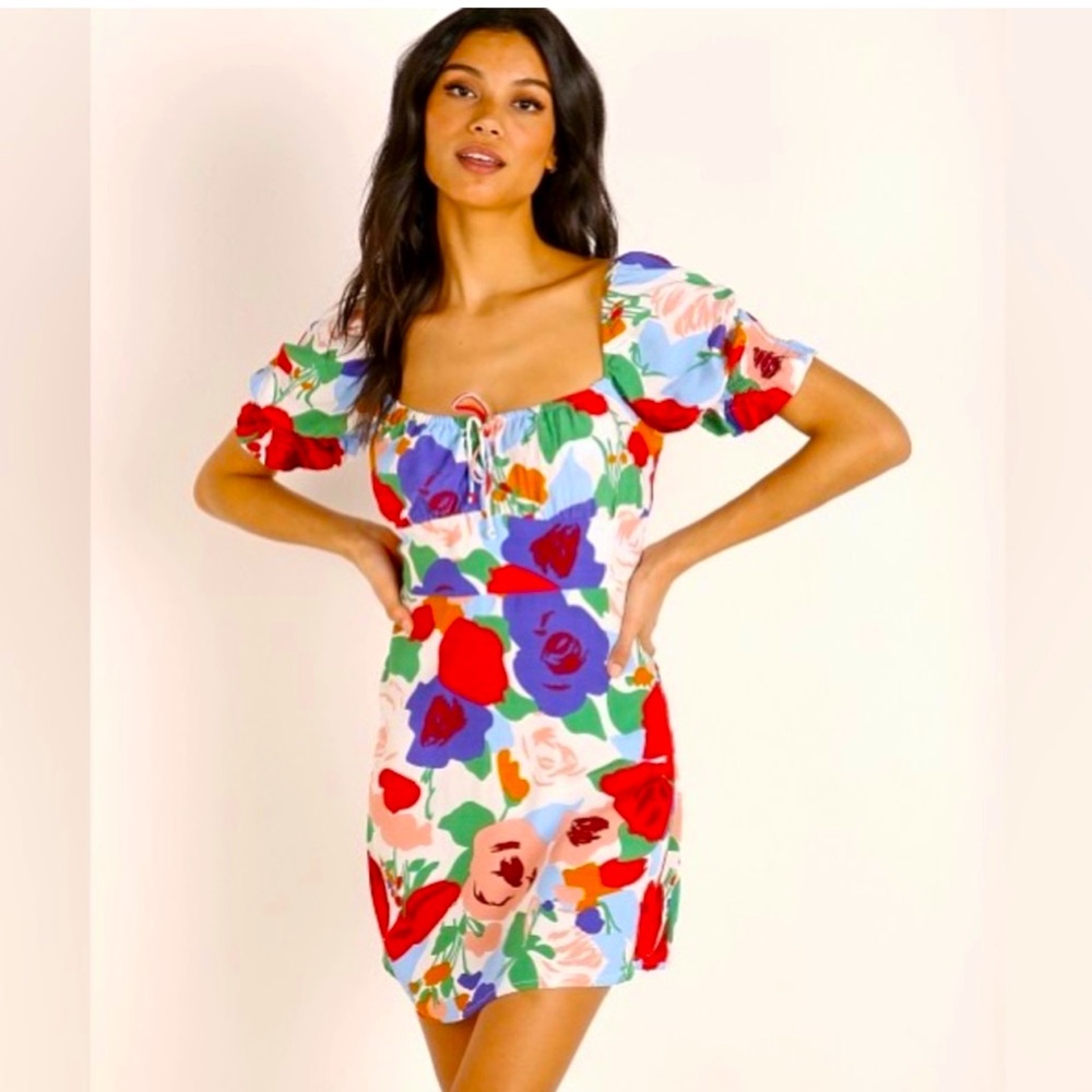Floral mini dress from Faithfull the Brand. Great used condition